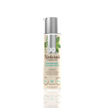 Масажна олія JO Naturals Massage Oil Peppermint & Eucalyptus з ефірними оліями (120 мл) – купити