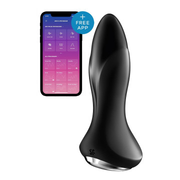 Анальна смарт-вібропробка із перлинним масажем Satisfyer Rotator Plug 1+ Black – купити