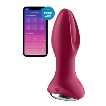 Анальна смарт вібропробка із перлинним масажем Satisfyer Rotator Plug 2+ Violet – купити