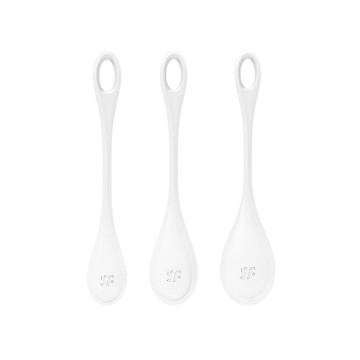Набір йоні намистин Satisfyer Yoni Power 1 White, діаметр 2-2,5-3см, вага 22-46-74гр – купити