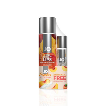 Комплект JO GWP — Peaches & Cream — Peachy Lips 120 мл & H2O Vanilla 30 мл – купити