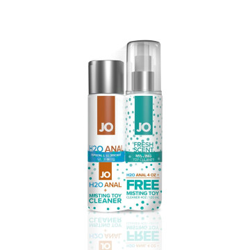 Комплект JO GWP — ANAL H2O Lubricant 120 мл + Misting Toy Cleaner 120 мл – купити
