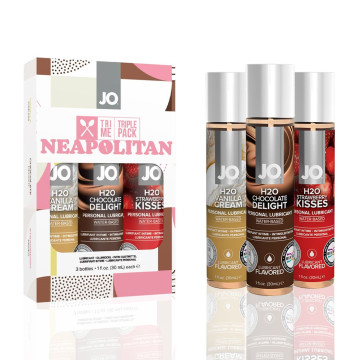 Набір JO Tri-Me Triple Pack — Neapolitan (3x30 мл) три різні смаки оральних змазок – купити