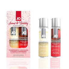Набір лубрикантів JO Sweet&Bubbly — Champagne & Chocolate Covered Strawberry (2x60 мл)