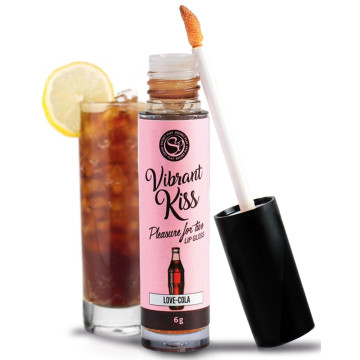 Блиск для губ з ефектом вібрації Secret Play - LIP GLOSS Vibrant Kiss Cola, 6 г – купити