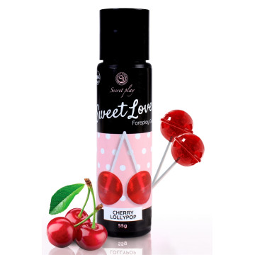 Гель для орального сексу Secret Play - Sweet Love Cherry Lollipop Gel, 60 мл – купити