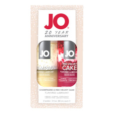 Набір смакових змазок JO Champagne & Red Velvet Cake (2x60 мл), Limited Edition