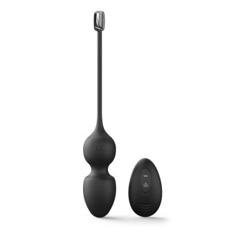 Вагінальні кульки Dorcel LOVE BALLS BLACK, вібрації та рухи внутрішньої кульки, пульт ДК – купити