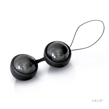 Вагінальні кульки LELO Luna Beads Noir Black, зміщений центр ваги, діаметр 2,9 см, 2х37 г – купити
