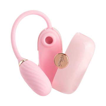 Вакуумний кліторальний стимулятор Otouch Louis Vibrate Pink з віброяйцем, у кейсі – купити