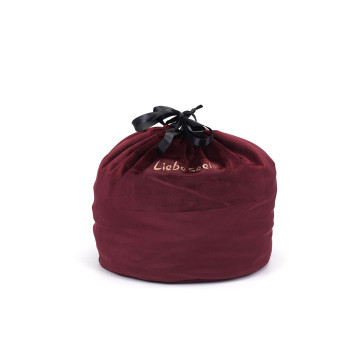 Оксамитовий мішечок для зберігання іграшок Liebe Seele Wine Red Large Storage Bag Cylindrical, 24х25 – купити