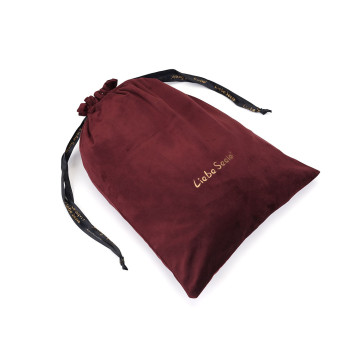 Оксамитовий мішечок для зберігання іграшок Liebe Seele Wine Red Large Storage Bag Oblong, 34х45 см – купити