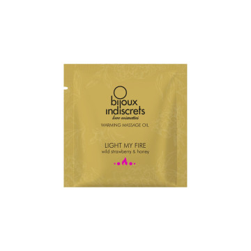 Пробник масажної олії Bijoux Indiscrets Light my Fire –  Wild Strawberry & Honey, 2 мл – купити