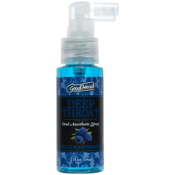 Спрей для мінету Doc Johnson GoodHead DeepThroat Spray - Blue Raspberry 59 мл для глибокого мінету – купити