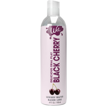Лубрикант на водній основі Wet Oral Play Black Cherry, 118 мл, їстівний, без цукру – купити