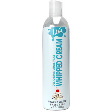 Лубрикант на водній основі Wet Oral Play Whipped Cream, 118 мл, їстівний, без цукру – купити
