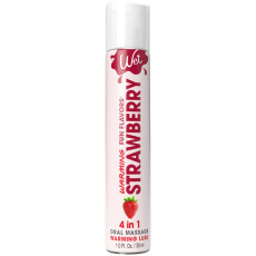 Зігрівальний лубрикант на водній основі Wet Warming Strawberry 4 in 1, без цукру, 30 мл