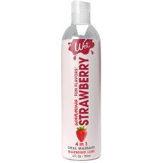 Зігрівальний лубрикант на водній основі Wet Warming Strawberry 4 in 1, без цукру, 118 мл