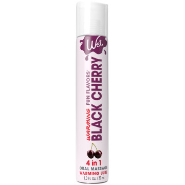 Зігрівальний лубрикант на водній основі Wet Warming Black Cherry 4 in 1, без цукру, 30 мл – купити
