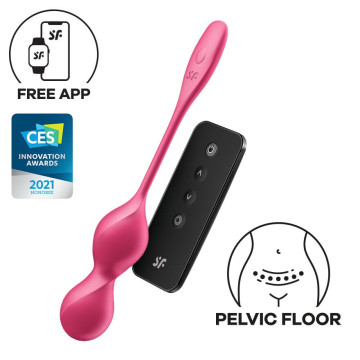 Вагінальні смарт-кульки з вібрацією Satisfyer Love Birds 2 Connect App Red, 86 г, пульт ДК – купити