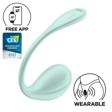 Смарт-віброяйце Satisfyer Smooth Petal Connect App Mint, 12 режимів вібрації