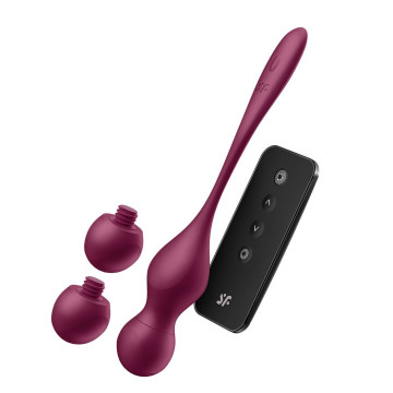 Смарт-вагінальні кульки з вібрацією Satisfyer Love Birds Vary Connect App, змінювана маса, пульт ДК – купити