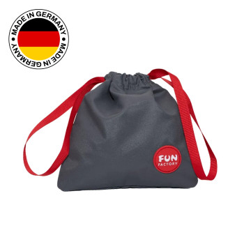 Сумка для секс-іграшок Fun Factory TOYBAG, S, сіра, кисет, 14x14 см  – купити