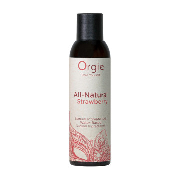 Лубрикант на водній основі Orgie All Natural Strawberry, 150 мл, зі смаком та ароматом полуниці – купити