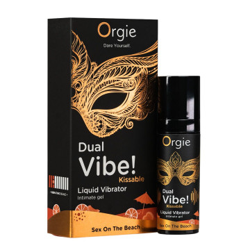 Рідкий вібратор Orgie Dual Vibe! Sex On The Beach Kissable Liquid Vibrator, 15 мл – купити