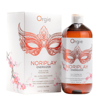 Гель для NURU-масажу Orgie – Noriplay Energizer (500 мл), екстракт гінкго білоба, захисне простирадло – купити