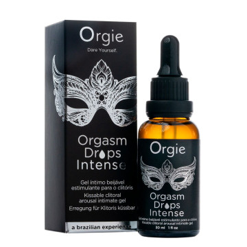 Збуджувальні краплі для клітора Orgie Orgasm Drops Intense, 30 мл, тепло-холод, смак яблука – купити