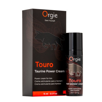 Крем для посилення ерекції Orgie Touro Power Cream, 15 мл, з таурином, гінкго та коренем женьшеню – купити