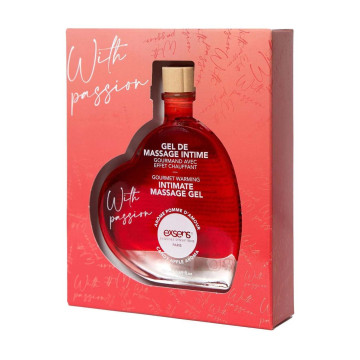 Масажний гель EXSENS With Passion Candy Apple 50 мл, розігрівальний, без цукру, їстівний – купити