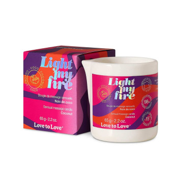 Масажна свічка Love To Love LIGHT MY FIRE Coconut (65 мл) – купити