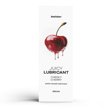 Лубрикант на водній основі Satisfyer Juicy Lubricant Cheeky Cherry water based 300 мл – купити