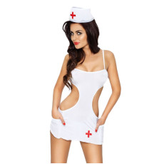 Костюм медсестры AKKIE SET white XXL/XXXL - сорочка, трусики, шапочка
