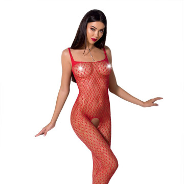 Бодістокінг Passion BS071 red, комбінезон на бретелях – купити