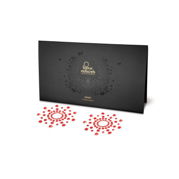 Пестіс з кристалів Bijoux Indiscrets - Mimi Red, прикраса на груди – купити