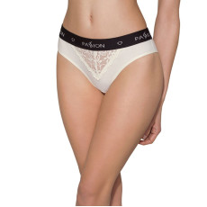Трусики з широкою гумкою і мереживом Passion PS001 PANTIES S, ecru