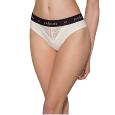 Трусики з широкою гумкою і мереживом Passion PS001 PANTIES XL, ecru
