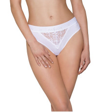 Трусики з широкою гумкою і мереживом Passion PS001 PANTIES M, white