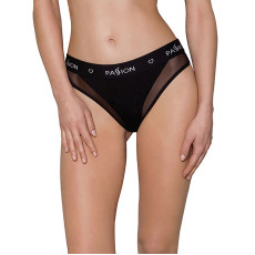 Трусики с прозрачной вставкой Passion PS002 PANTIES black, размер XL