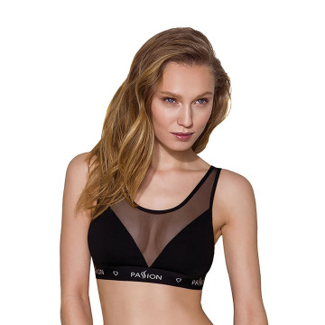 Топ з прозорою вставкою Passion PS002 TOP M, black – купити
