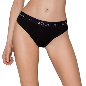 Трусики-сліпи з бавовни з еластаном Passion PS004 PANTIES M, black – купити