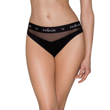 Трусики з прозорою вставкою Passion PS006 PANTIES L, black – купити