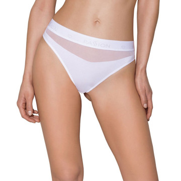 Трусики з прозорою вставкою Passion PS006 PANTIES L, white – купити