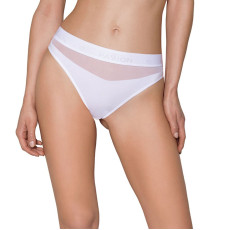 Трусики з прозорою вставкою Passion PS006 PANTIES S, white