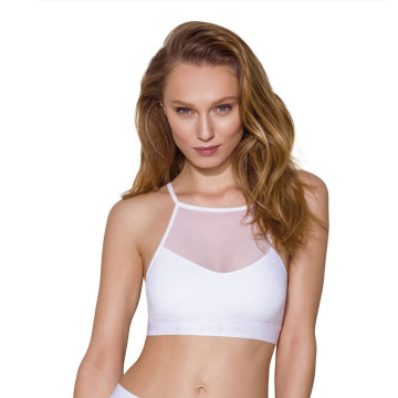 Спортивний топ з прозорою вставкою Passion PS006 TOP S, white – купити