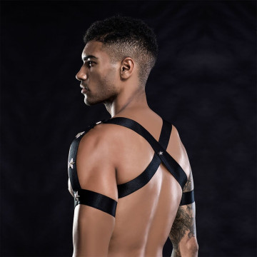 Еротичний комплект для чоловіків труси + портупея One Size Black – купити