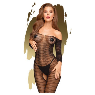 Бодістокінг з довгими рукавами Penthouse - Dreamy Diva Black XL – купити